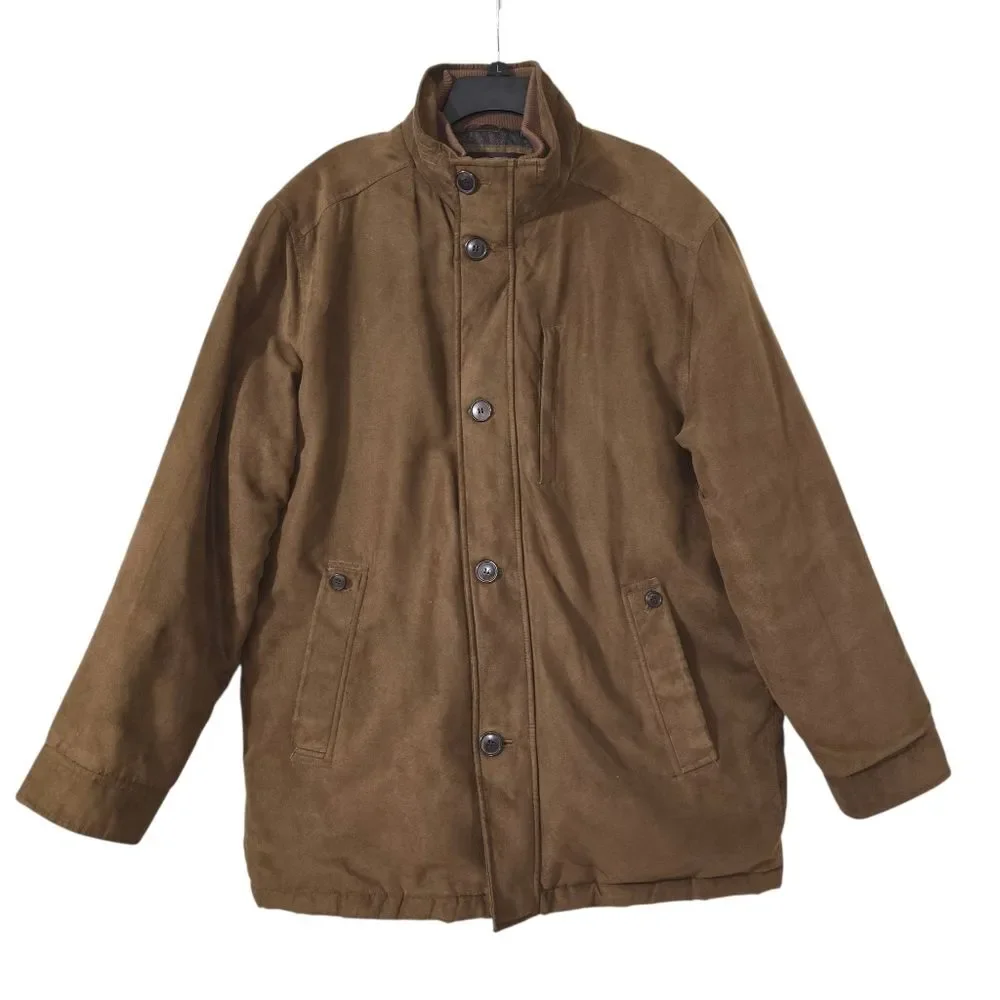 EUC VTG Weatherproof Men's Brown Jacket | Size Large | Faux Suede Winter Jacket